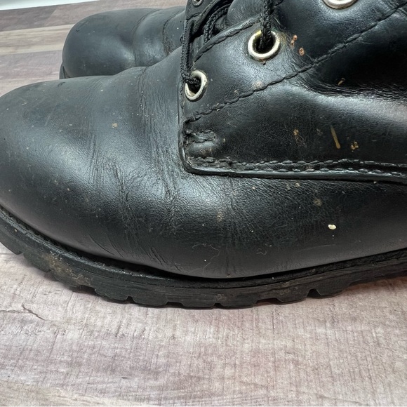 Red Wing Boots Men's Size 10 Black Leather Combat Boot. Lace Front and Side Zip - Picture 15 of 16